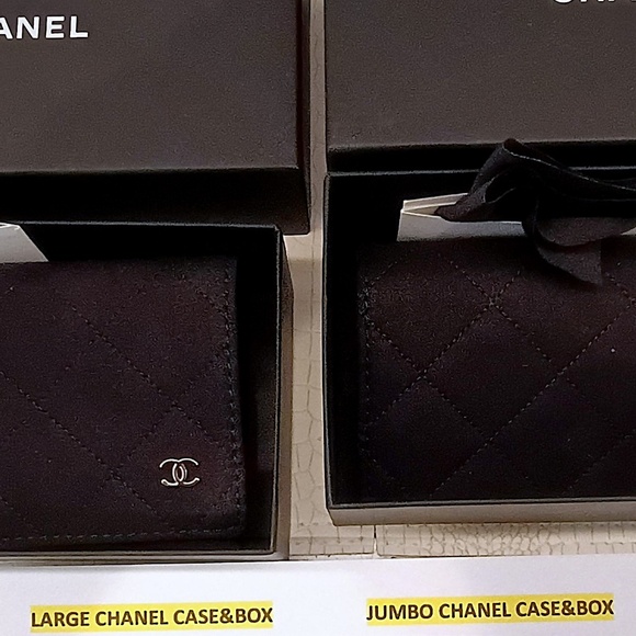 New  Rare "JUMBO" CHANEL Black Quilted Logo Glasses Sunglasses Soft Case, etc. - Picture 4 of 16